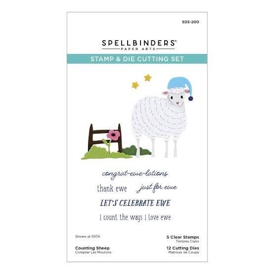 Counting Sheep Stamp & Die Cutting Set Spellbinders SDS-200