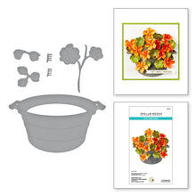 Load image into Gallery viewer, Nasturtium and Galvanised Wash Bucket