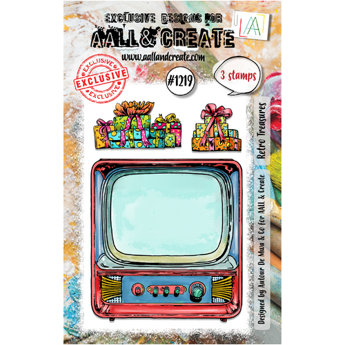 Retro Treasures Clear Stamp Set Aall & Create #1219