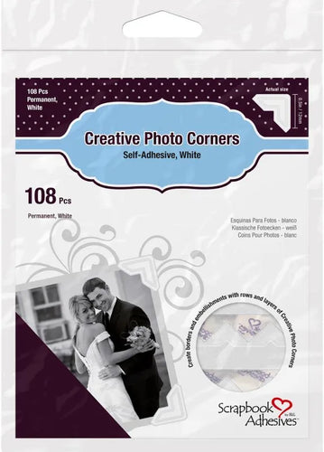 White Creative Photo Corners Self Adhesive 3L 01628