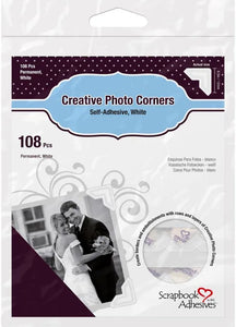 White Creative Photo Corners Self Adhesive 3L 01628