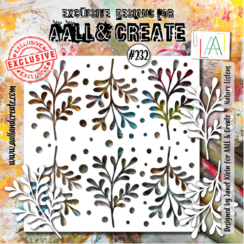 Nature Listens 6x6 Stencil AALL & Create #232
