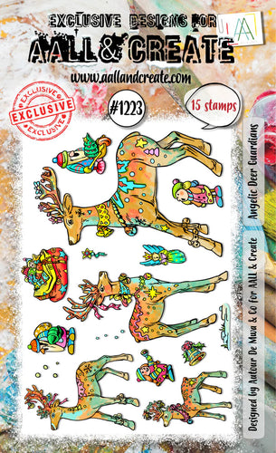 Angelic Deer Guardians 4x6” Clear Stamp Set Aall & Create #1223