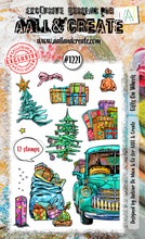 Load image into Gallery viewer, Gifts on Wheels 4x6” Clear Stamp Set AALL &amp; Create #1221