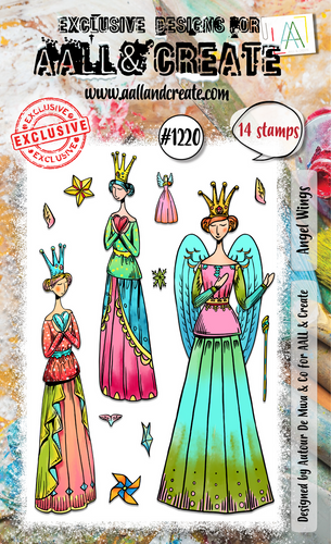 Angel Wings 4x6” Clear Stamp Set Aall & Create #1220