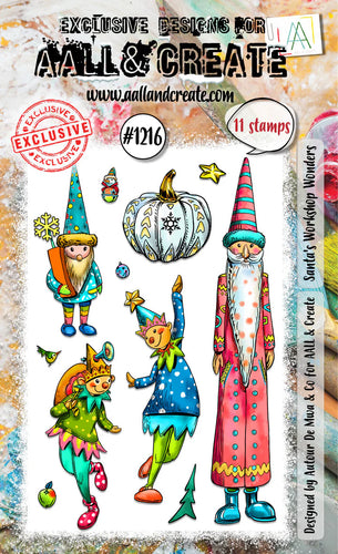 Santa’s Workshop Wonders 4x6” Clear Stamp Set Aall & Create #1216