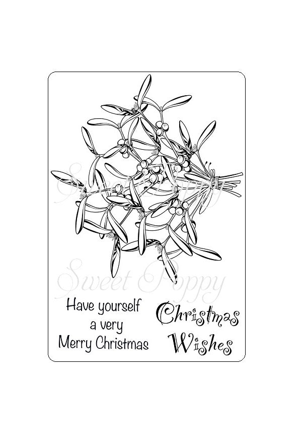 Mistletoe A6 Stamp Set Sweet Poppy SPSTMP_MistletoeA6
