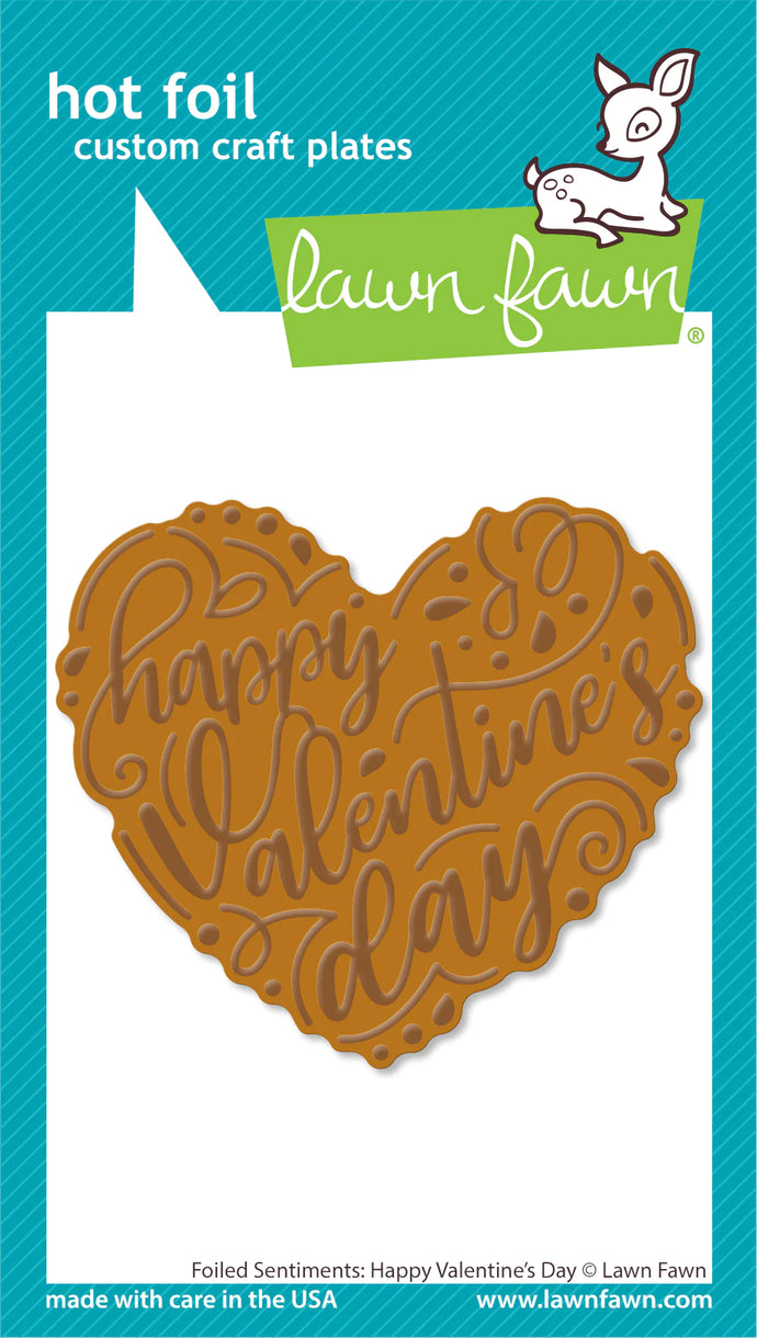 Happy Valentine’s Day Hot Foil Plate LF3321 Lawn Fawn