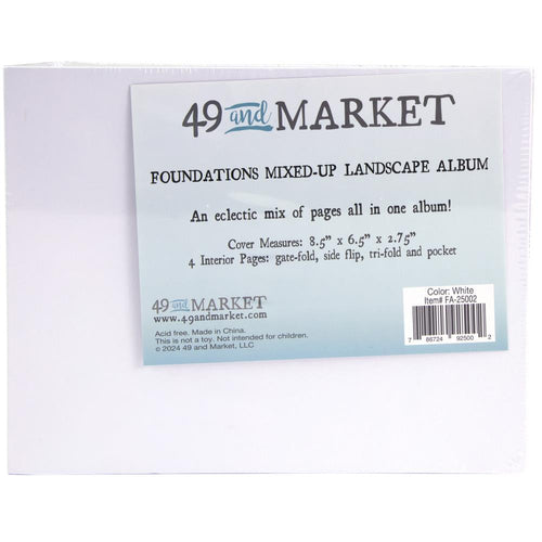 Foundations Mixed-Up Landscape Album White 49 & Market FA-25002