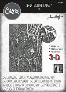 Woodgrain 3D Embossing Folder 666297 Tim Holtz