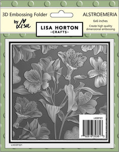 Alstroemeria 6x6” 3D Embossing Folder Lisa Horton LHCEF021
