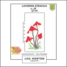 Load image into Gallery viewer, Fairy Pedestals Layering Stencils Lisa Horton LHCAS039
