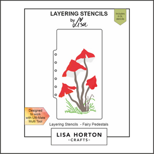 Fairy Pedestals Layering Stencils Lisa Horton LHCAS039