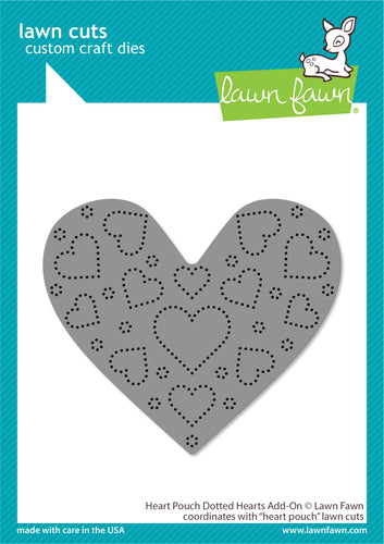 Heart Pouch Dotted Hearts Add-on Die LF3319 Lawn Fawn