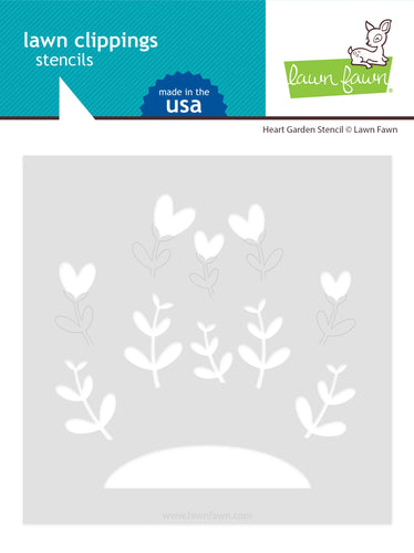 Heart Garden Stencil LF3322 Lawn Fawn