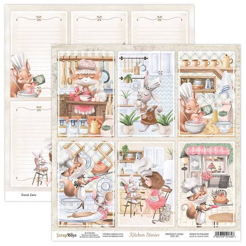 Kitchen Stories 12x12” Paper KIST-05 ScrapBoys