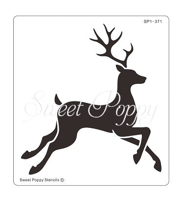Christmas Stag Sweet Poppy Metal Stencil SP1-371