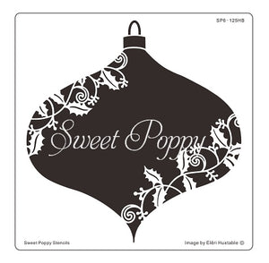 Holly Bauble Aperture Metal Stencil Sweet Poppy SP6-125HB