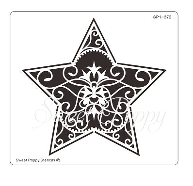 Christmas Star Metal Stencil Sweet Poppy SP1-372