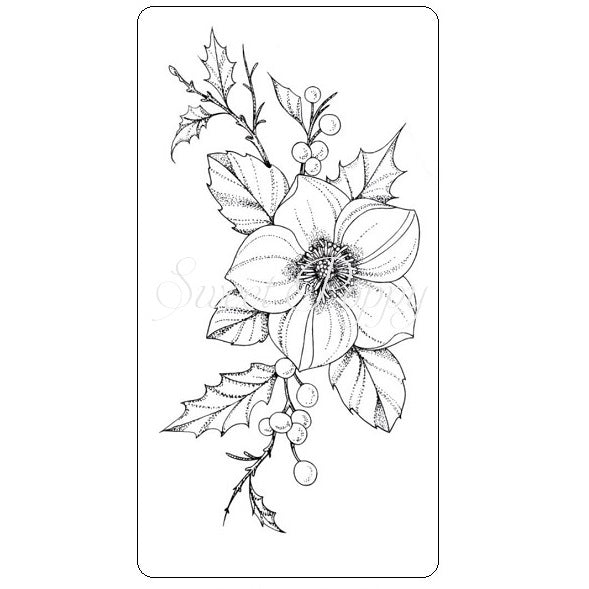 Christmas Rose Stamp Sweet Poppy SPSTMP_CHRISROSE