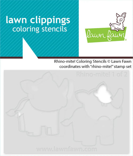 Rhino-mite Colouring Stencils Lawn Fawn LF3595