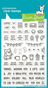 Treat Cart Add-On: Coffee Clear Stamps Lawn Fawn LF3496