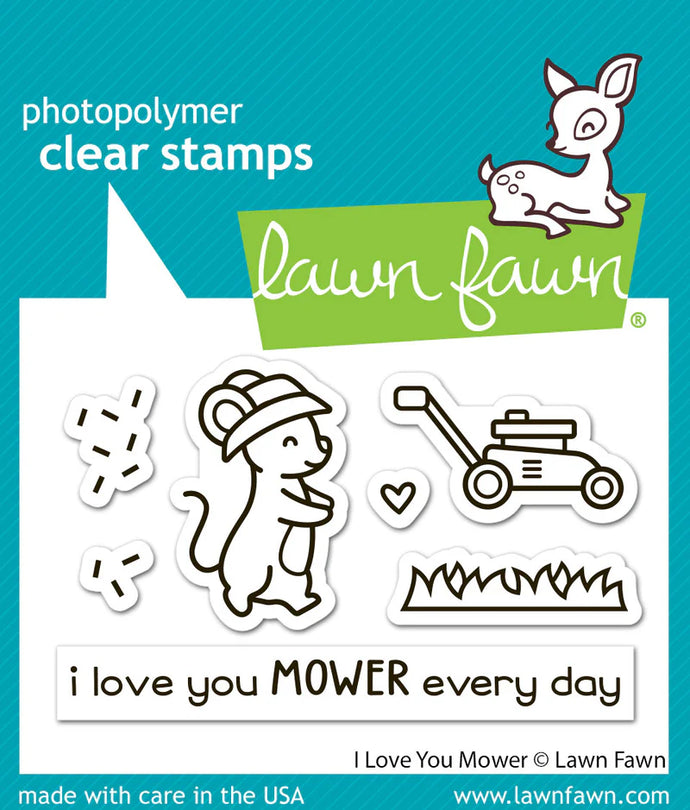 I Love You Mower Stamp Lawn Fawn LF3750