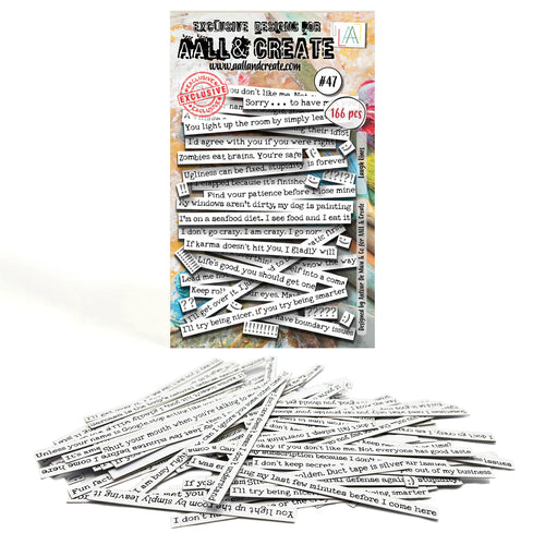 Laugh Lines #47 Ephemera Die Cuts Aall and Create