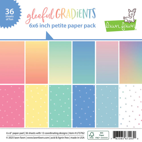 Gleeful Gradients 6x6” Paper Pack Lawn Fawn LF3762