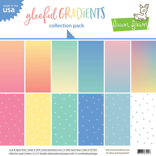 Gleeful Gradients 12x12” Paper Pad Lawn Fawn LF3763