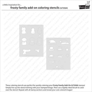 Frosty Family Add-On Colouring Stencils Lawn Fawn LF3564