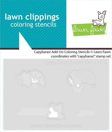 Capybaras! Add on Colouring Stencil Lawn Fawn LF3769