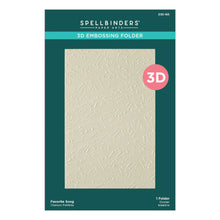 Load image into Gallery viewer, Favourite Song 3D Embossing Folder Spellbinders E3D-165