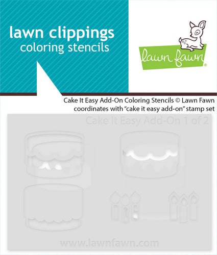 Cake It Easy Colouring Stencils Lawn Fawn LF3775