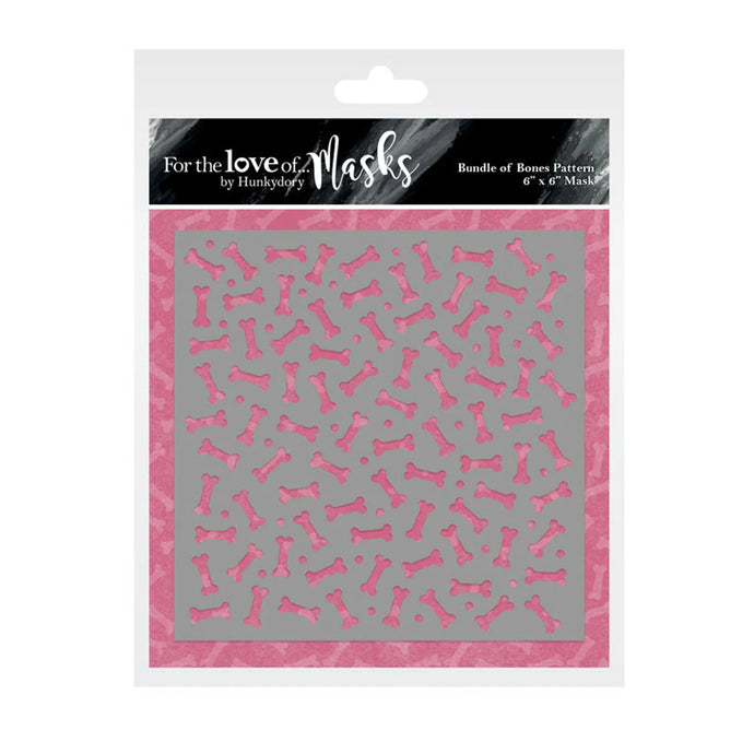 Bundle of Bones 6x6” Stencil / Mask FTLM349 Hunkydory
