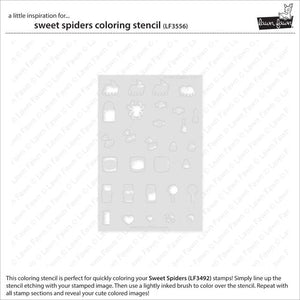 Sweet Spiders Colouring Stencil Lawn Fawn LF3556