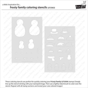 Frosty Family Colouring Stencils Lawn Fawn LF3563