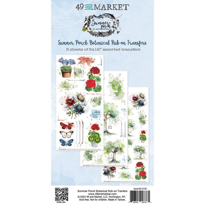 Summer Porch - Botanical Rub On Transfers SP-27761 49 and Market