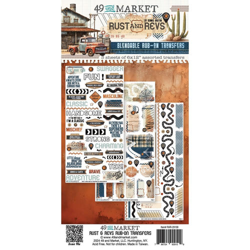 Rust and Revs Rub On Transfer Set 49 and Market RAR29109