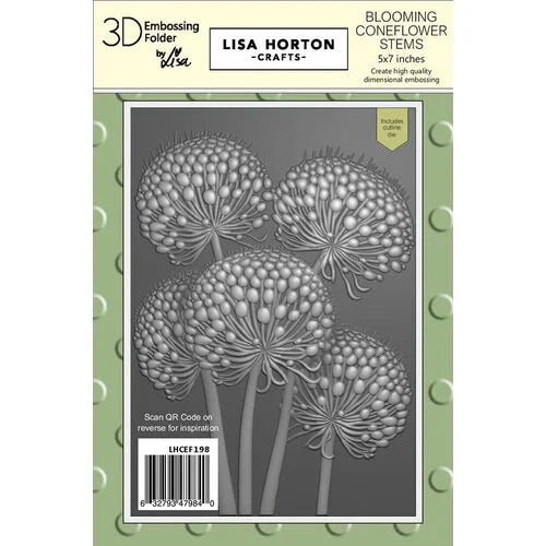 Blooming Coneflower Stems 3D Embossing Folder & Die LHCEF198