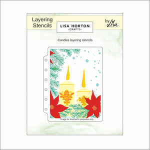 Candles Layering Stencils LHCAS202 Lisa Horton