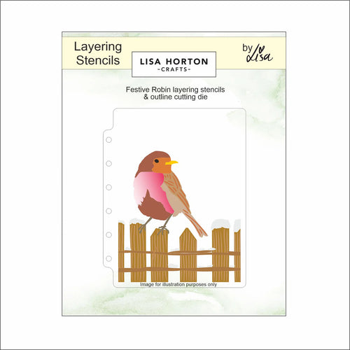 Festive Robin Layering Stencils LHCAS203 Lisa Horton