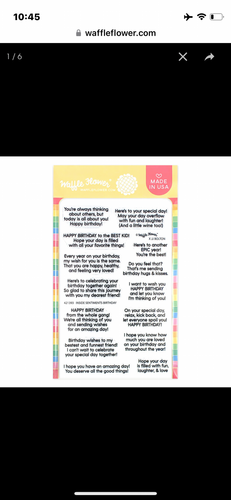 Inside Sentiments Birthday Stamp Set 421393 Waffle Flower