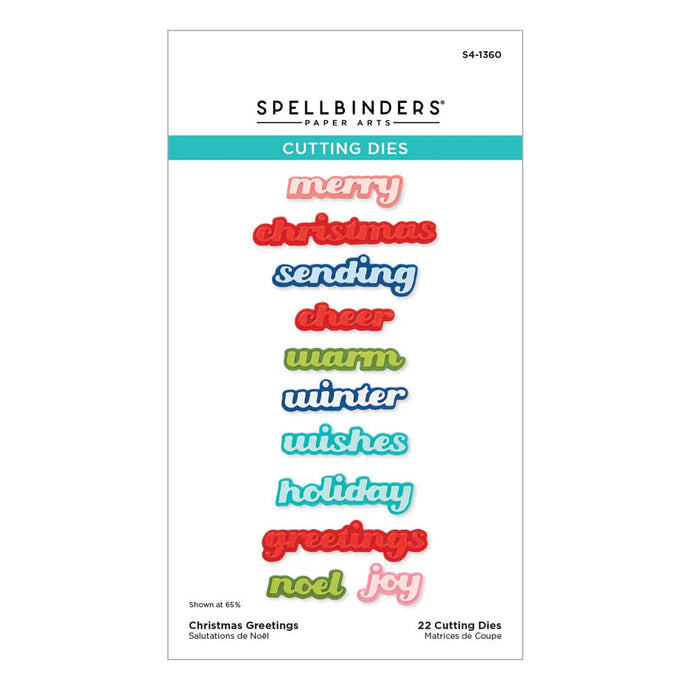 Christmas Greetings Cutting Dies Spellbinders S4-1360