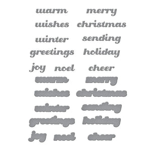Christmas Greetings Cutting Dies Spellbinders S4-1360
