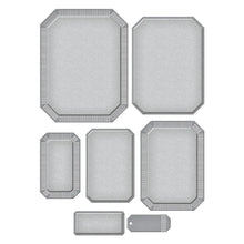 Load image into Gallery viewer, Emerald Cut Label and Tag Nested Cutting Dies S5-641