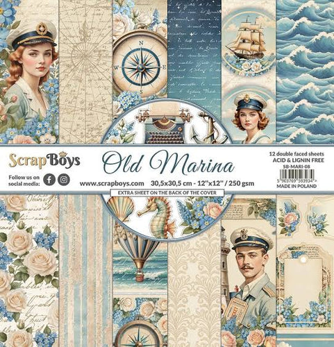Old Marina 12x12” Paper Pack SB-MARI-08 Scrap Boys