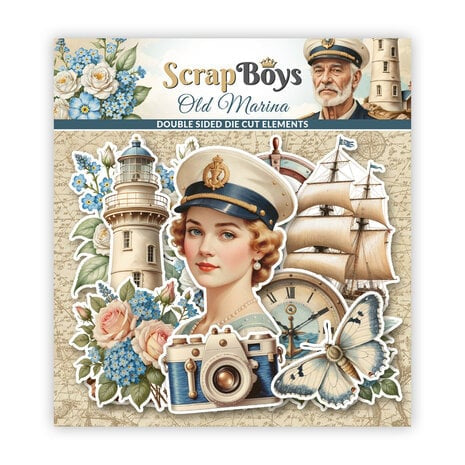 Old Marina Double Sided Die Cut Elements SB-MARI-12 Scrapboys