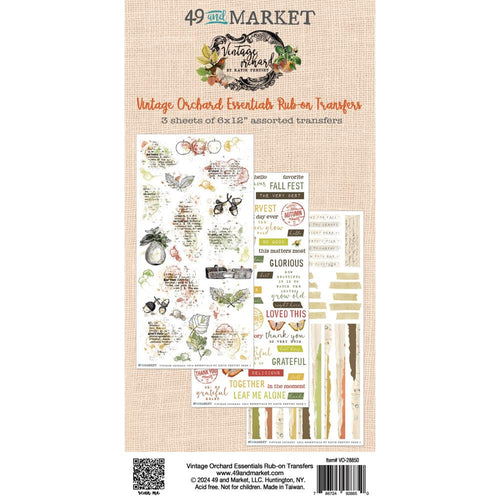 Vintage Orchard - Essentials Rub-On Transfers 49 & Market VO-28850