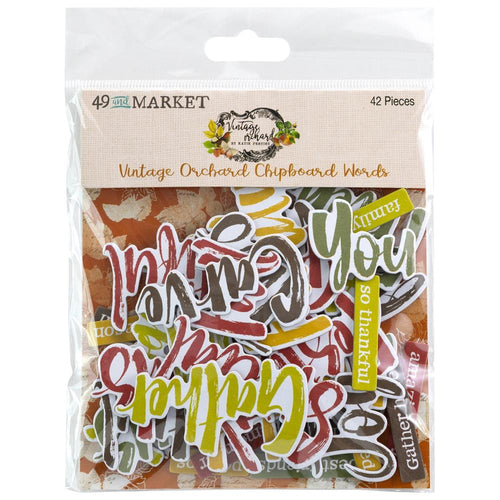 Vintage Orchard - Chipboard Words 49 & Market VO-28935